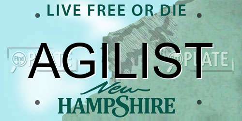 AGILIST New Hampshire License Plate