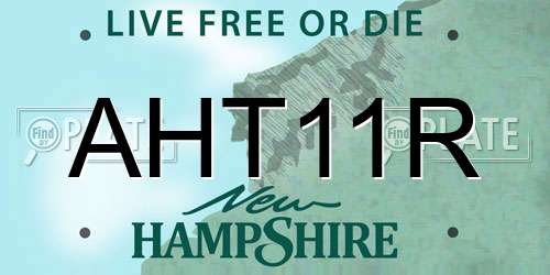 AHT11R New Hampshire License Plate
