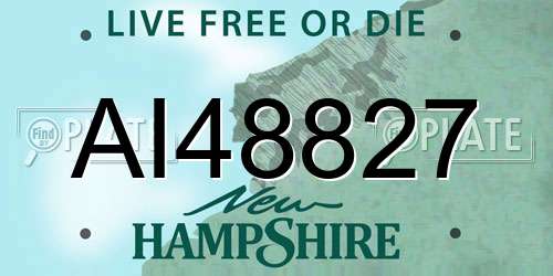 AI48827 New Hampshire License Plate