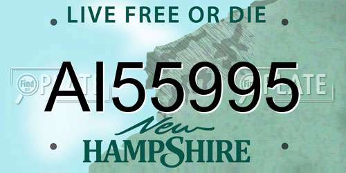 AI55995 New Hampshire License Plate