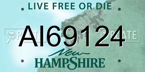 AI69124 New Hampshire License Plate