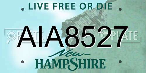 AIA8527 New Hampshire License Plate