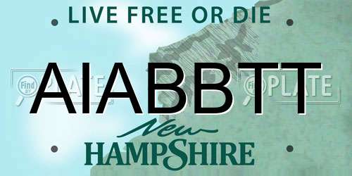 AIABBTT New Hampshire License Plate