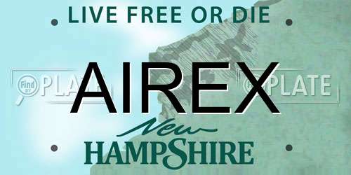 AIREX New Hampshire License Plate
