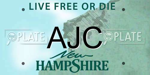 AJC New Hampshire License Plate