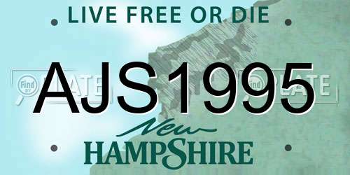 AJS1995 New Hampshire License Plate