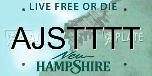 AJSTTTT New Hampshire License Plate