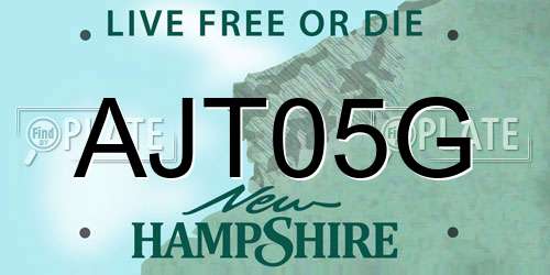 AJT05G New Hampshire License Plate