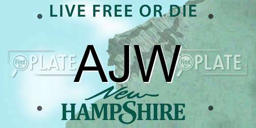 AJW New Hampshire License Plate