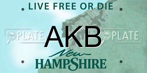 AKB New Hampshire License Plate