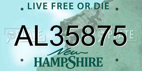 AL35875 New Hampshire License Plate