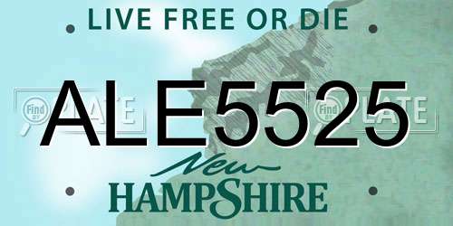 ALE5525 New Hampshire License Plate