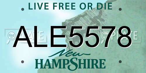 ALE5578 New Hampshire License Plate