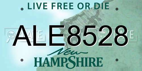 ALE8528 New Hampshire License Plate