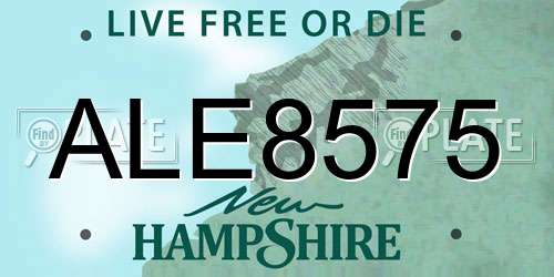 ALE8575 New Hampshire License Plate