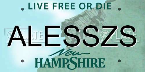 ALESSZS New Hampshire License Plate