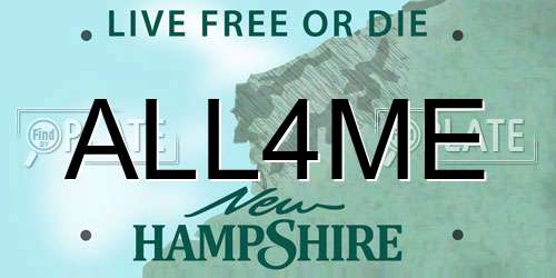 ALL4ME New Hampshire License Plate