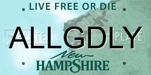 ALLGDLY New Hampshire License Plate