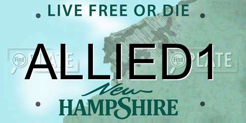 ALLIED1 New Hampshire License Plate