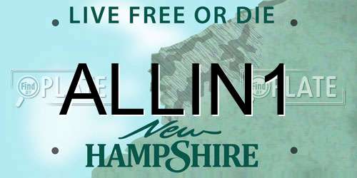 ALLIN1 New Hampshire License Plate
