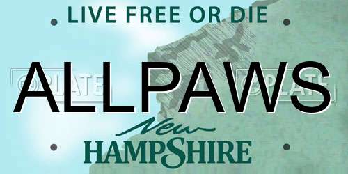ALLPAWS New Hampshire License Plate