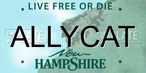ALLYCAT New Hampshire License Plate