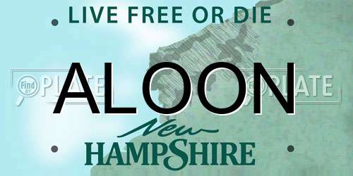 ALOON New Hampshire License Plate