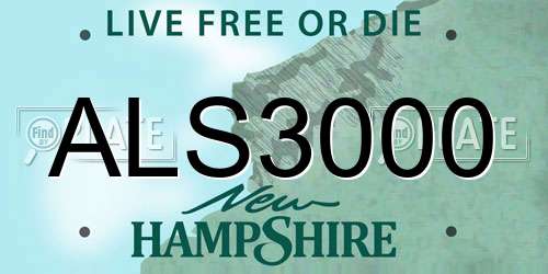 ALS3000 New Hampshire License Plate