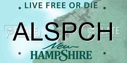 ALSPCH New Hampshire License Plate