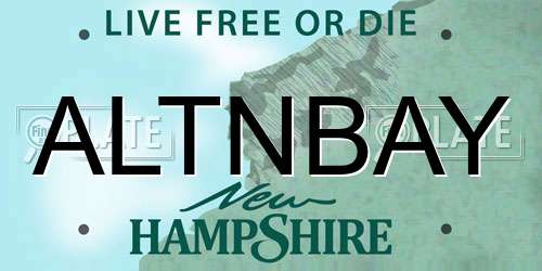 ALTNBAY New Hampshire License Plate