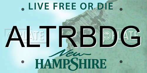 ALTRBDG New Hampshire License Plate
