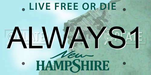 ALWAYS1 New Hampshire License Plate
