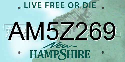 AM5Z269 New Hampshire License Plate