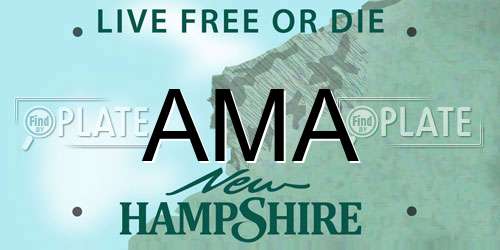 AMA New Hampshire License Plate