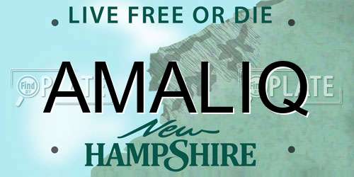 AMALIQ New Hampshire License Plate