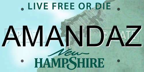 AMANDAZ New Hampshire License Plate