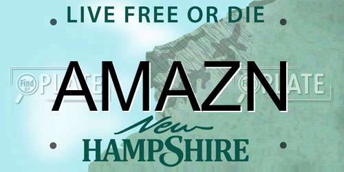 AMAZN New Hampshire License Plate