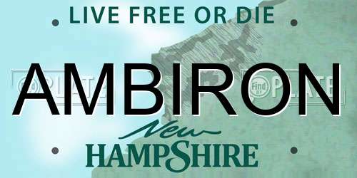 AMBIRON New Hampshire License Plate