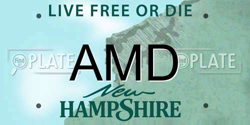 AMD New Hampshire License Plate