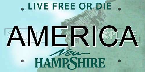 AMERICA New Hampshire License Plate