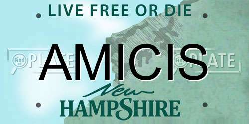 AMICIS New Hampshire License Plate