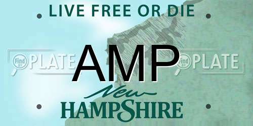 AMP New Hampshire License Plate