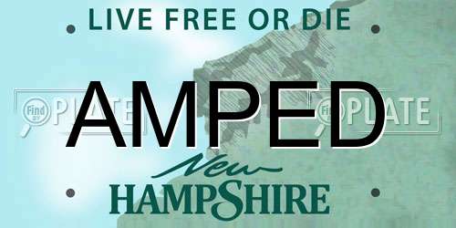 AMPED New Hampshire License Plate