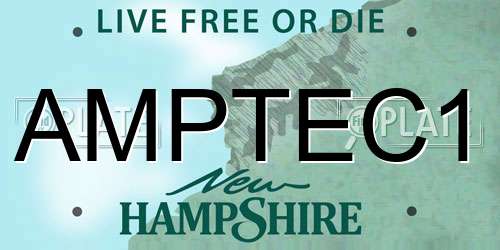 AMPTEC1 New Hampshire License Plate