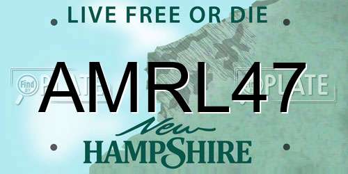 AMRL47 New Hampshire License Plate
