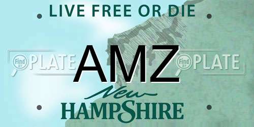 AMZ New Hampshire License Plate