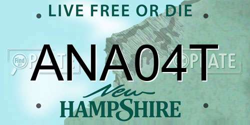 ANA04T New Hampshire License Plate