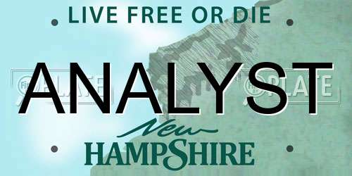 ANALYST New Hampshire License Plate