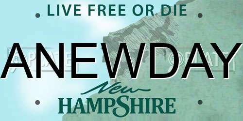 ANEWDAY New Hampshire License Plate
