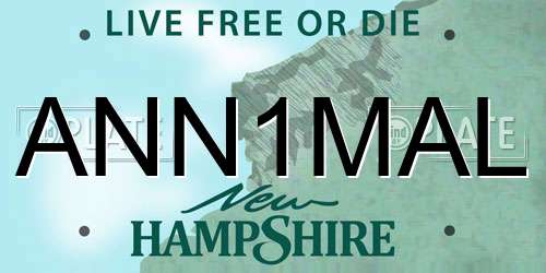 ANN1MAL New Hampshire License Plate